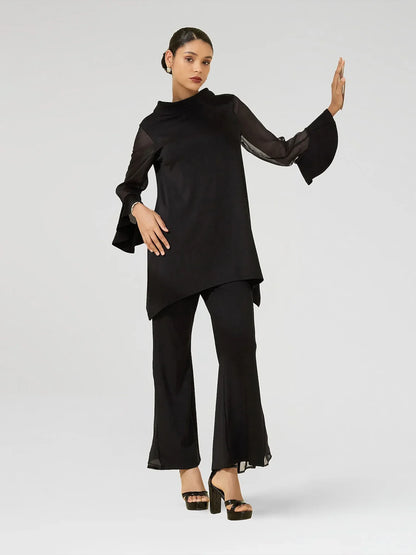 Chiffon Modal Slim Fit Sheer Lightweight Breathable Blouse