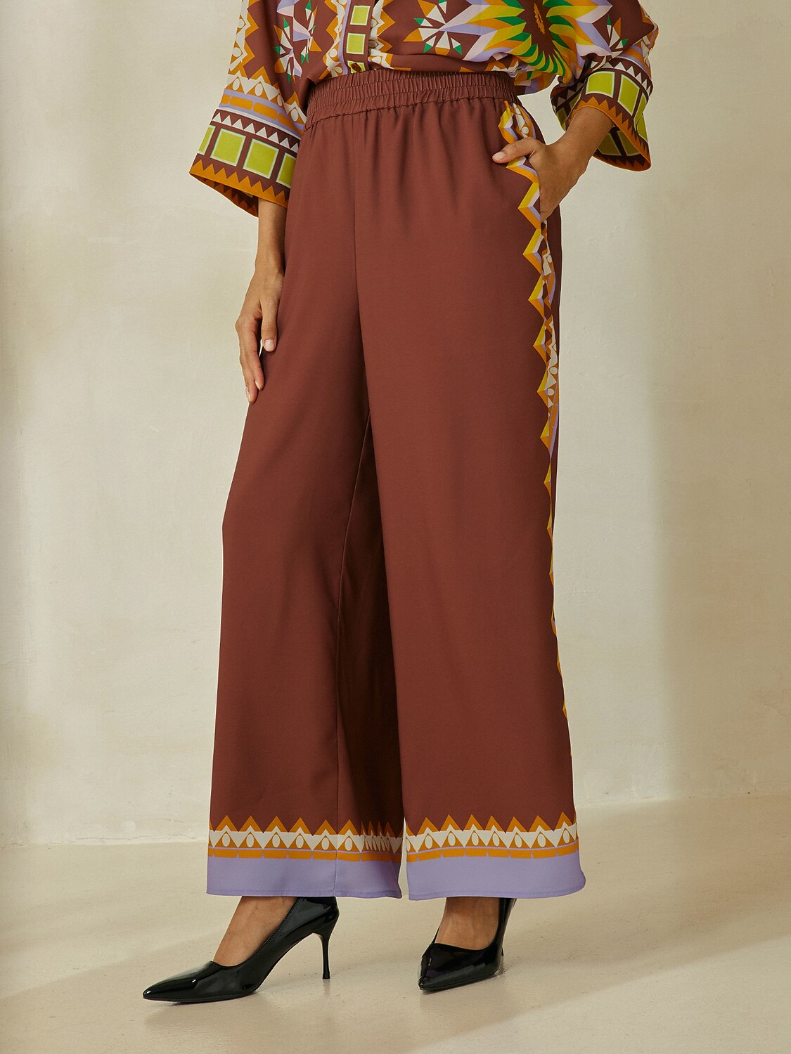 Bohemia Silky Satin Wide Leg Pants