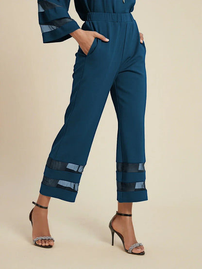 Pantalon ample en mousseline de modal longueur cheville avec poches