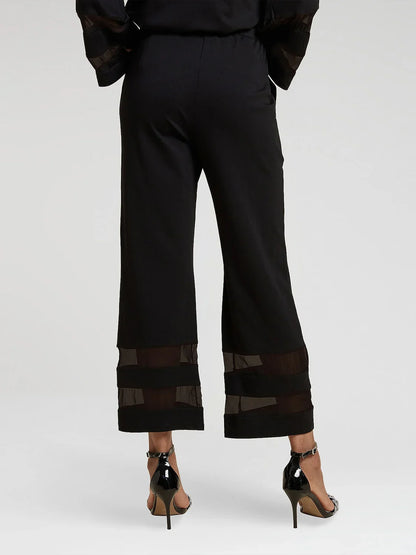 Pantalon ample en mousseline de modal longueur cheville avec poches
