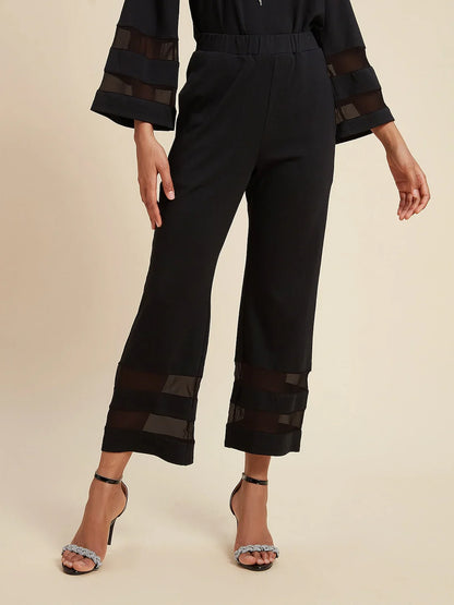 Pantalon ample en mousseline de modal longueur cheville avec poches