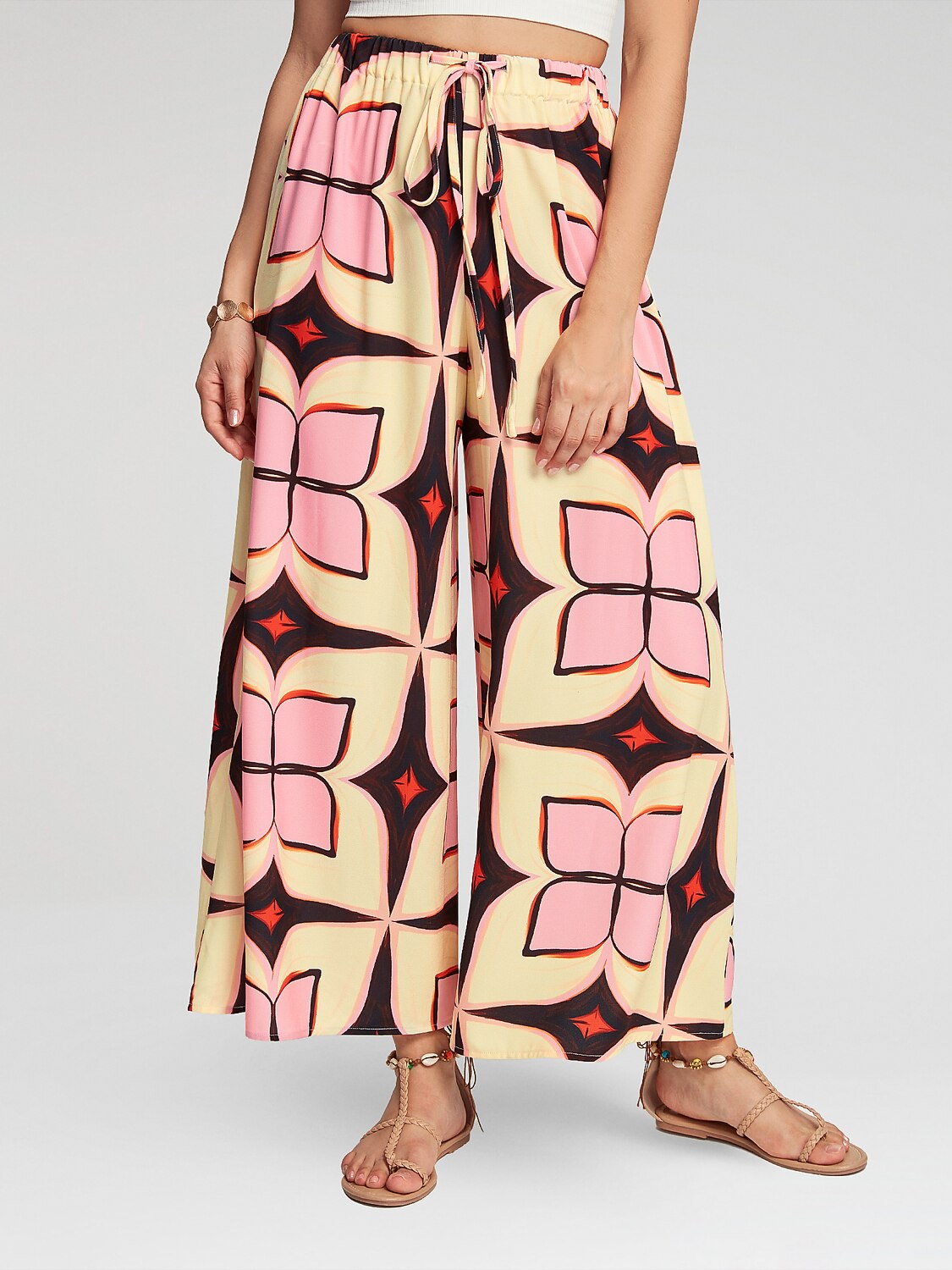 Pantalons maxi évasés Bohemia avec poche