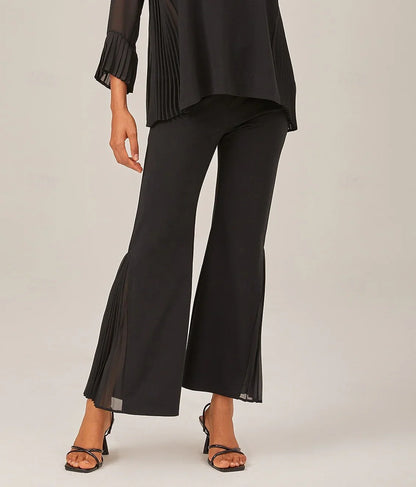 Stylish Pleated Contrast Tencel Pants