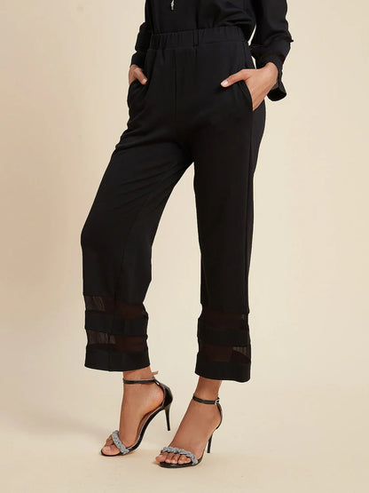 Pantalon ample en mousseline de modal longueur cheville avec poches