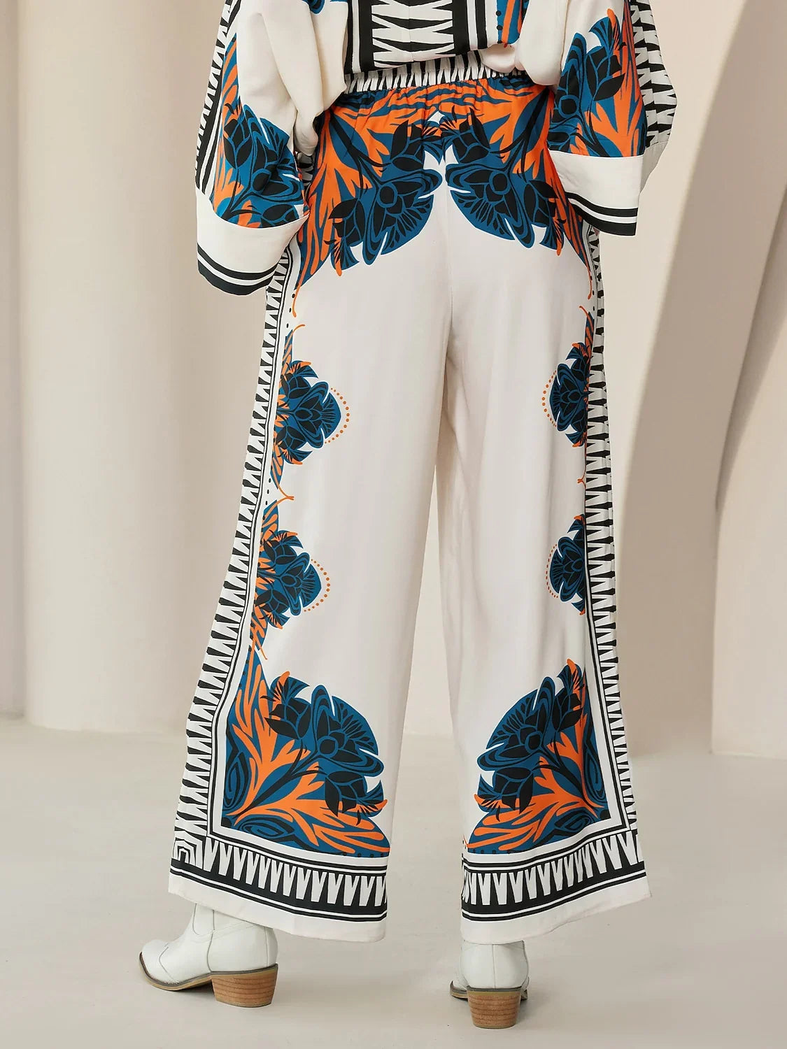 Satin Wide Leg Maxi Loose Bohemian Pants