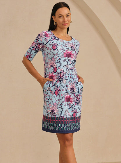 Floral Stretch Vacation Mini Dress