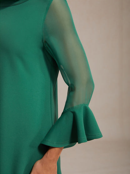 Blouse en Chiffon Modal Coupe Ajustée, Voilée, Légère et Respirante