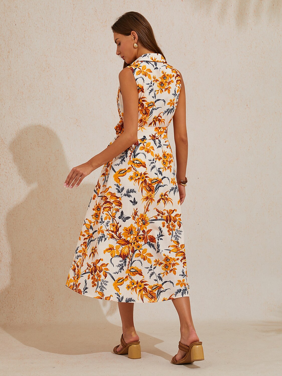 Amber Flora Muse Linen Look Maxi Dress