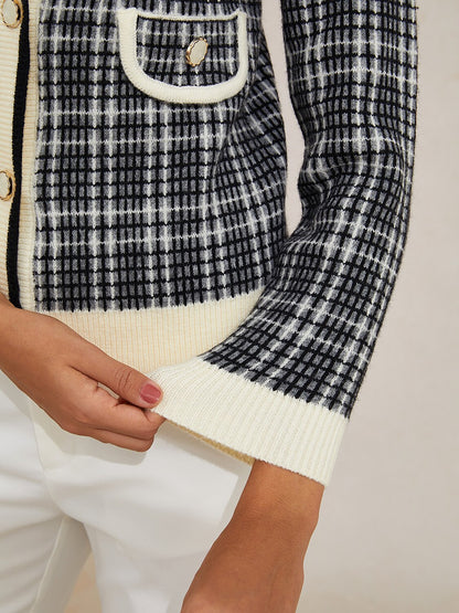Paris Noir Knit Arctic Fleece Chic Knit Cardigan