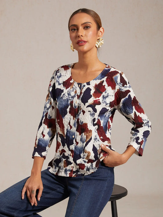 Floral Stretch Fabric Top