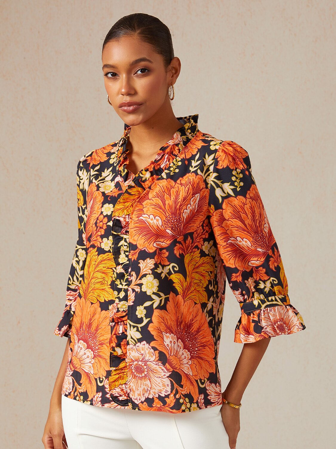 Sienna Garden Linen Look Blouse