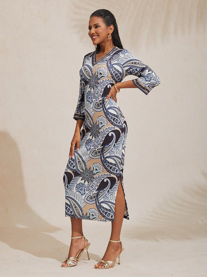 Blush&Beast Abstract Pink Paisley Stretchy Dress