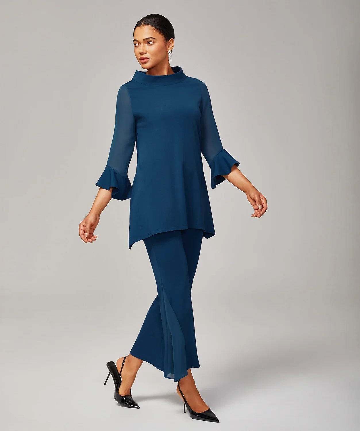 Chiffon Modal Slim Fit Sheer Lightweight Breathable Blouse