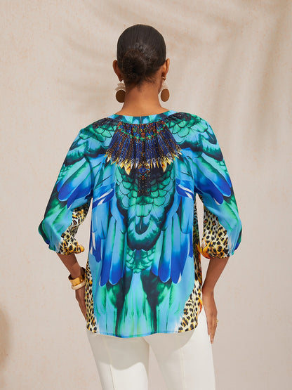 Dschungel Wilde Party Chiffon Top