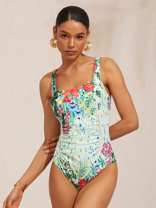 Botanical Blossom Stretch One Piece Swimsuit