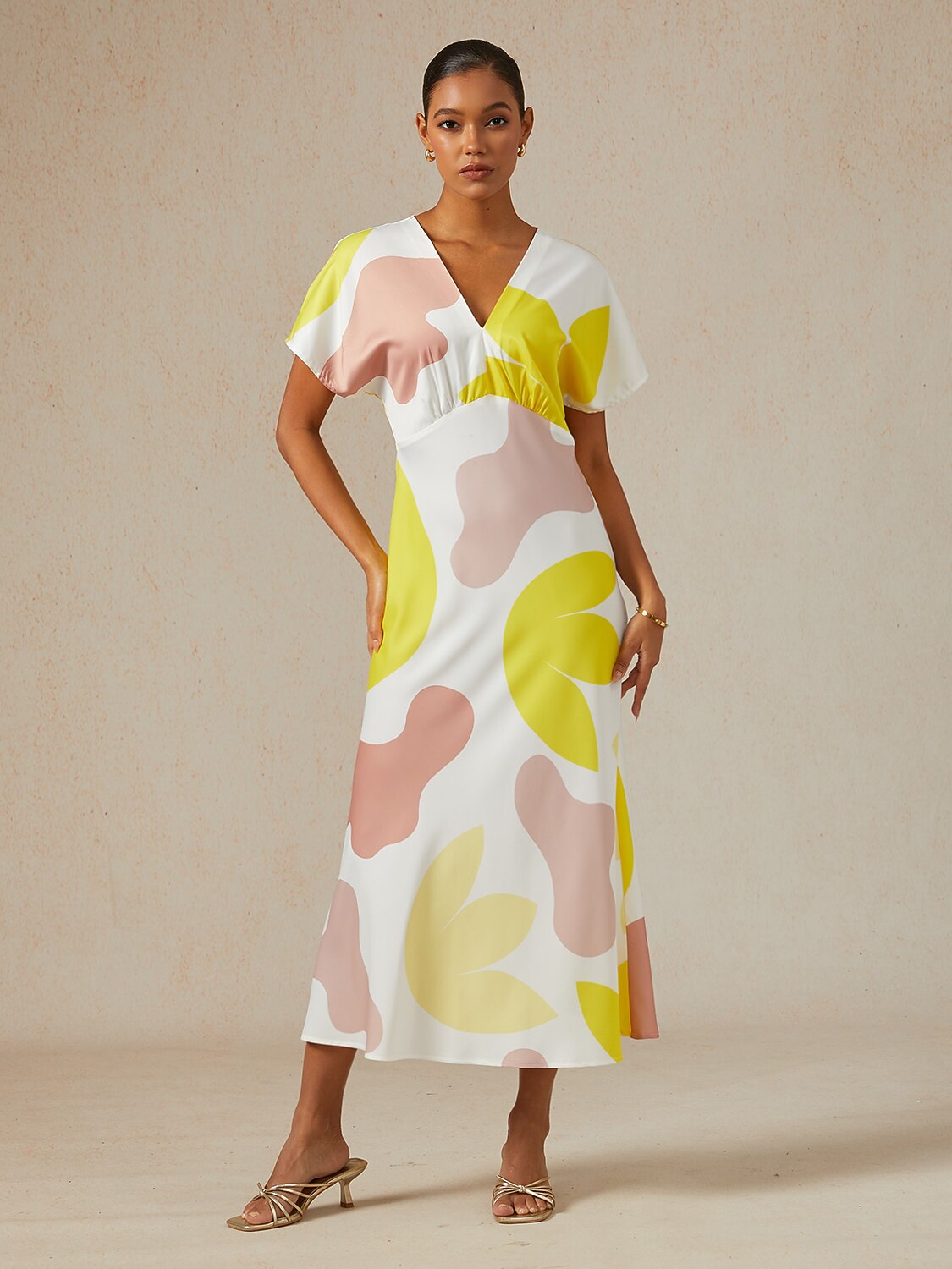 Safari Tapestry Party Silky Elegant Maxi Dress