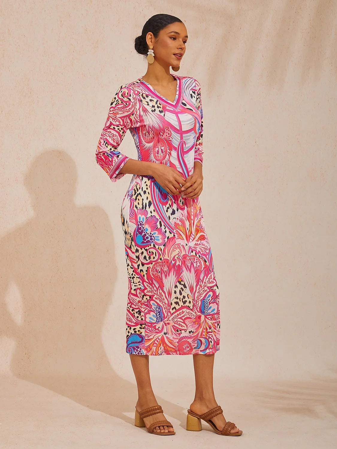 Lady Lionheart Stretch Knit Fitted Maxi Dress