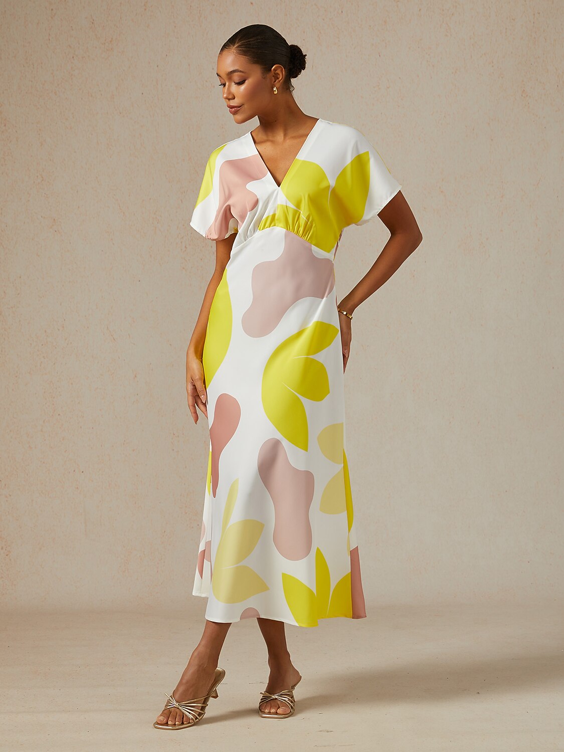 Safari Tapestry Party Silky Elegant Maxi Dress