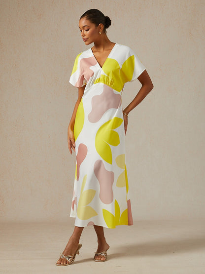 Safari Tapestry Party Silky Elegant Maxi Dress