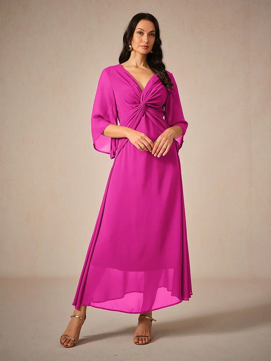 Jungle Butterfly Flowy Chiffon Maxi Dress