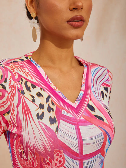 Lady Lionheart Stretch Knit Fitted Maxi Dress