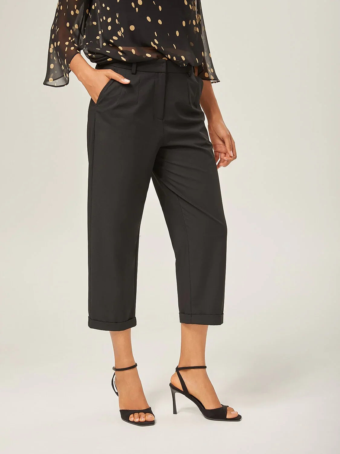 Slim Fit Wool Ankle Cigarette Pants