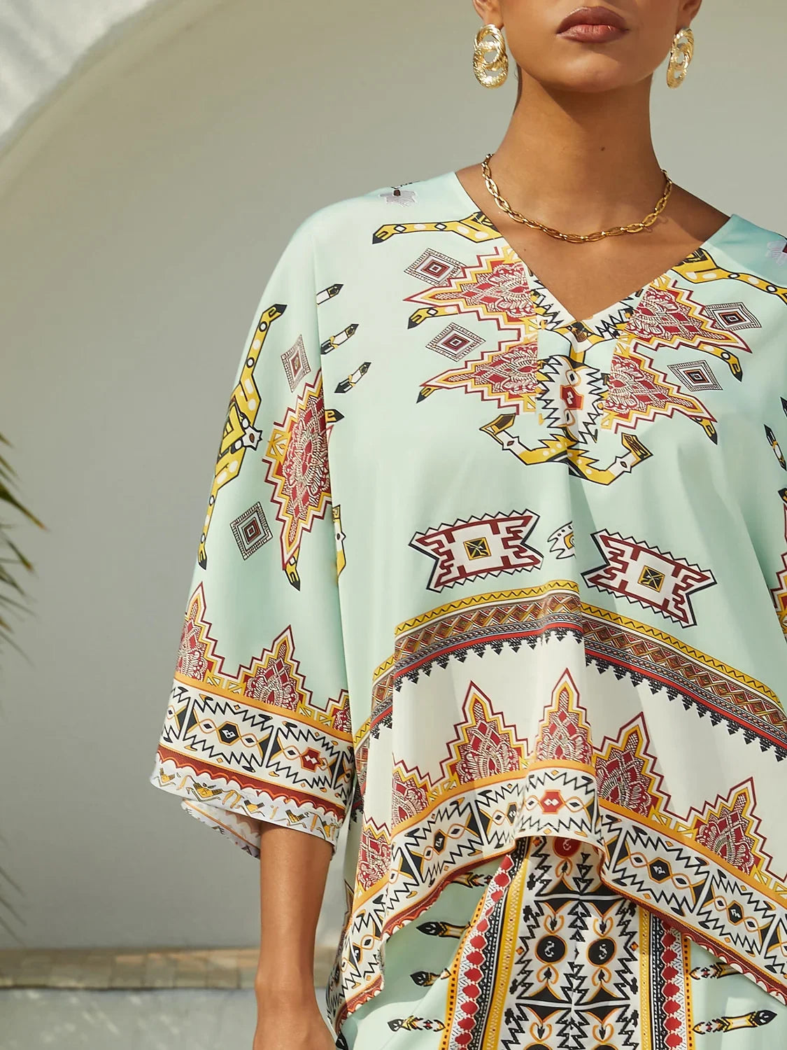 Coral Riviera Silky Satin Top