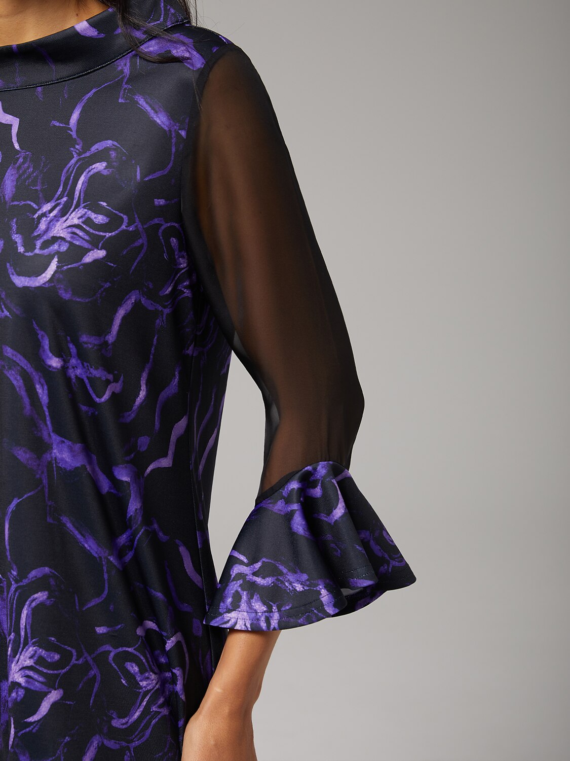 Blouse en Chiffon Modal Coupe Ajustée, Voilée, Légère et Respirante