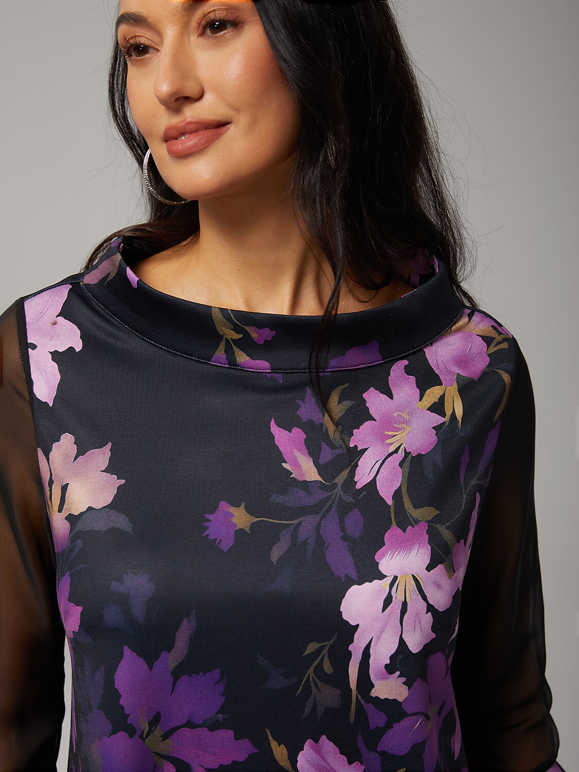 Blouse en Chiffon Modal Coupe Ajustée, Voilée, Légère et Respirante