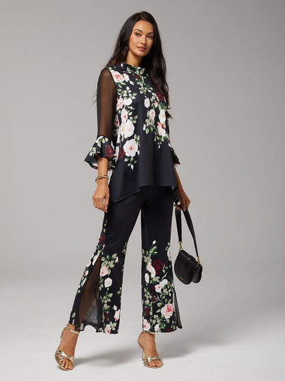 Blouse en Chiffon Modal Coupe Ajustée, Voilée, Légère et Respirante