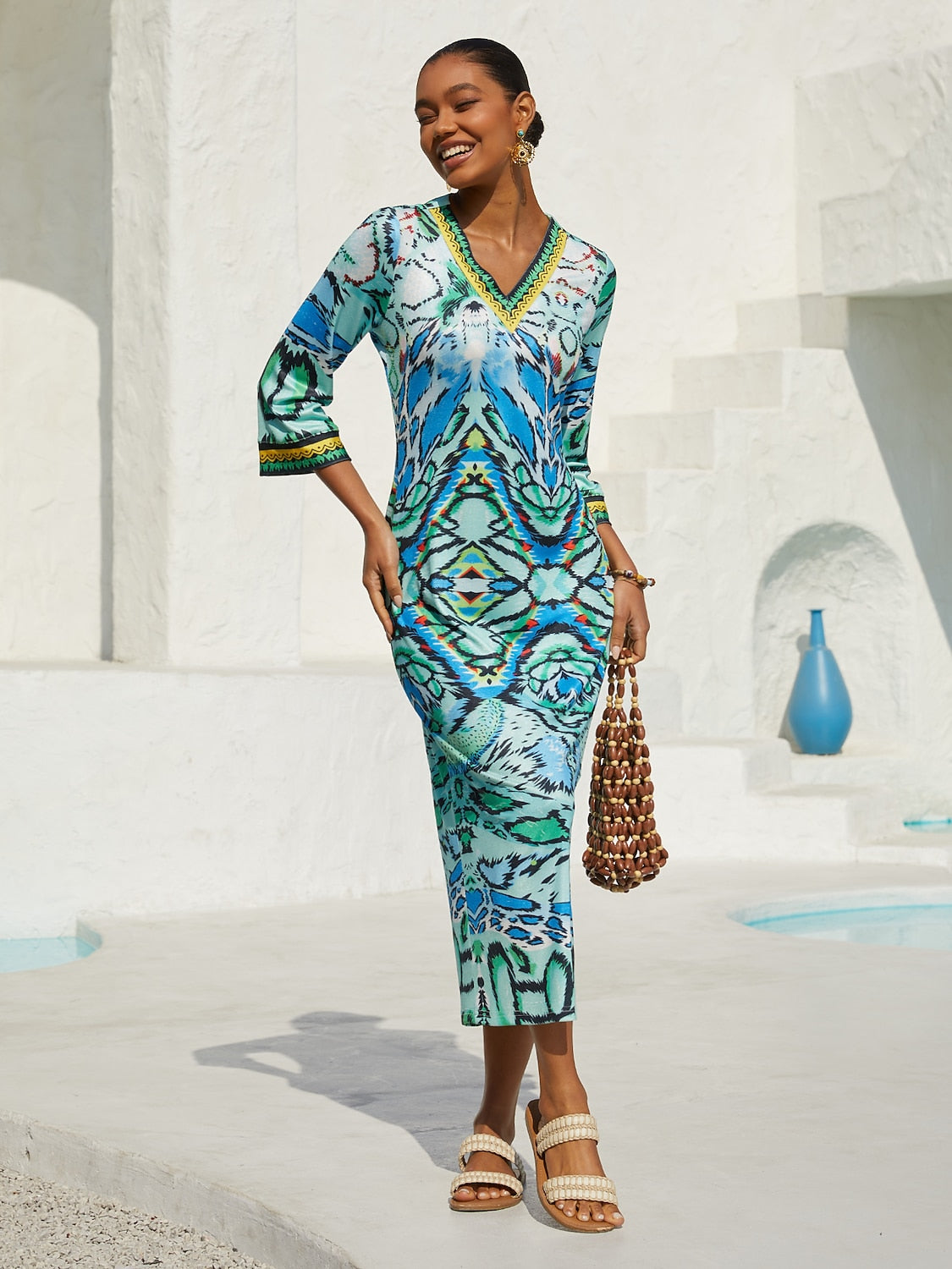 Land of Wonder Stretch Fitted Knit Dress