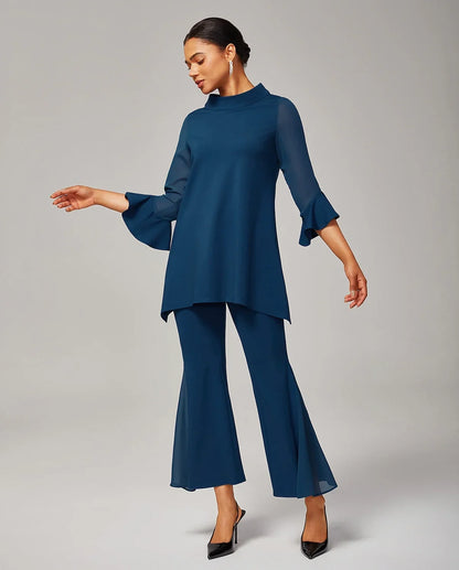 Chiffon Modal Slim Fit Sheer Lightweight Breathable Blouse