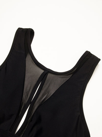 Solid Hole Detail Swimsuit
