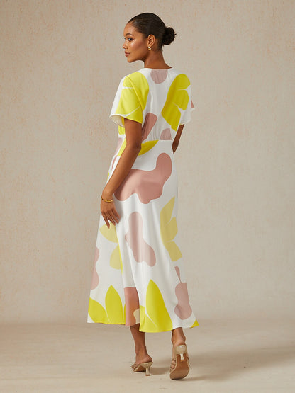 Safari Tapestry Party Silky Elegant Maxi Dress