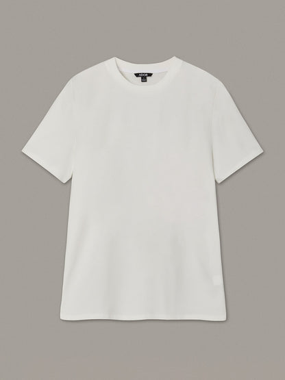 Casual Daily White Cotton T-shirt