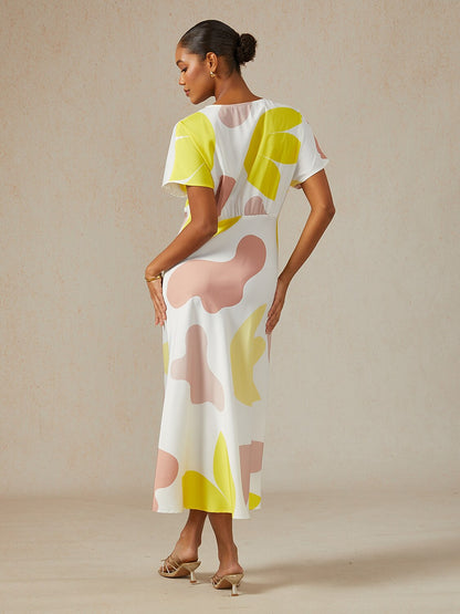 Safari Tapestry Party Silky Elegant Maxi Dress