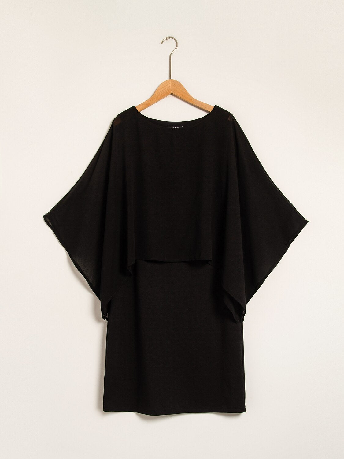 Chiffon Cape Sleeve Wedding Guest Mini Dress