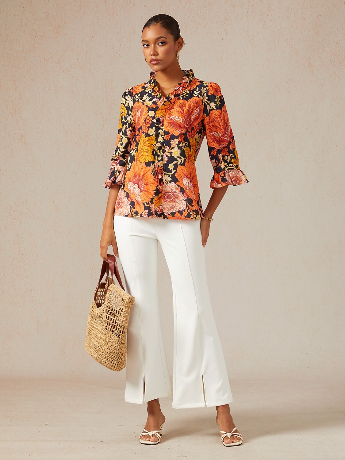 Sienna Garden Linen Look Blouse