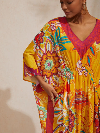 Vintage Jewelry Chiffon Vacation Kaftan