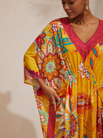 Vintage Jewelry Chiffon Vacation Kaftan