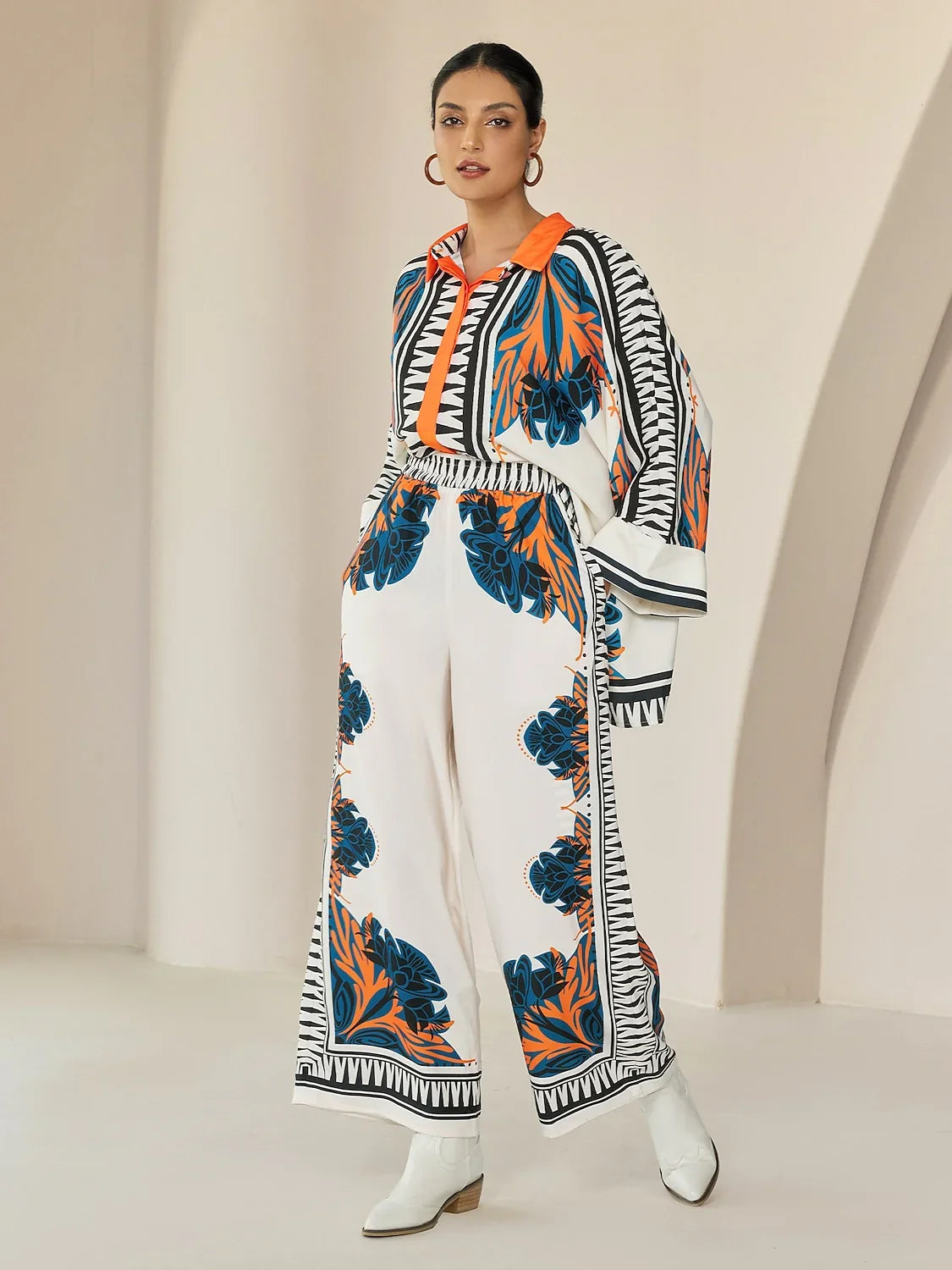 Satin Wide Leg Maxi Loose Bohemian Pants