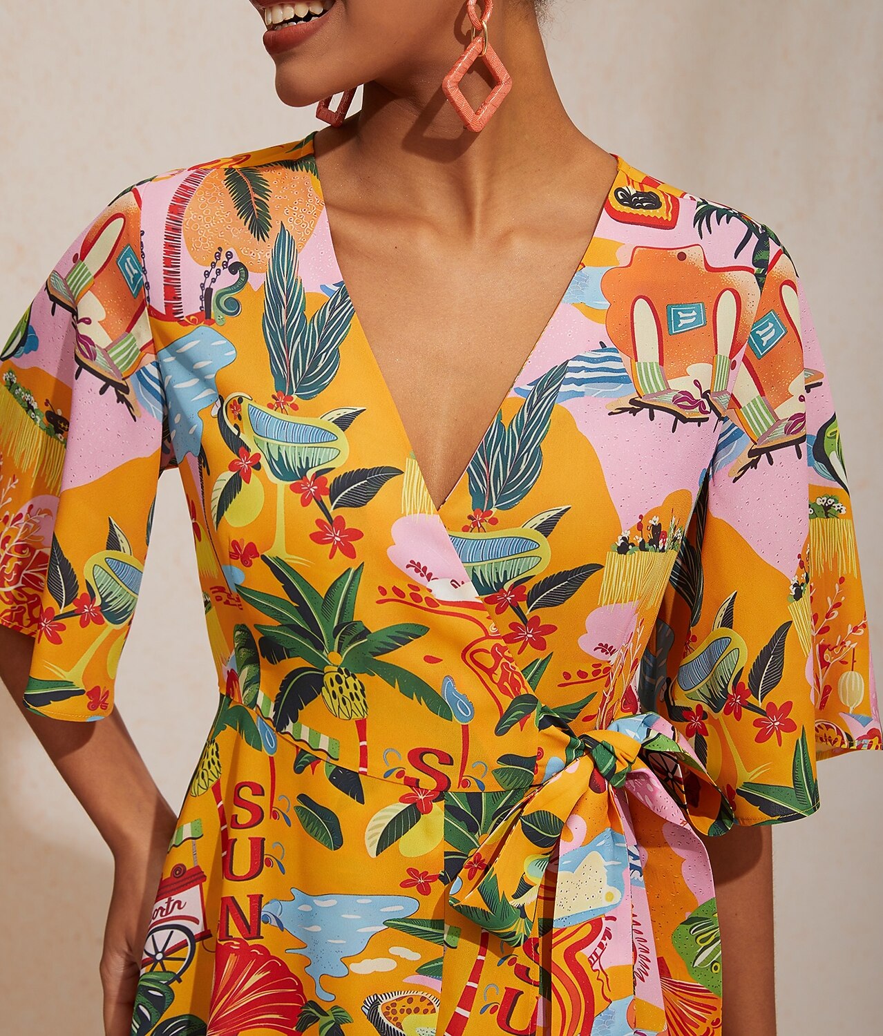 Summer Escape Silky Satin Floral Maxi Dress