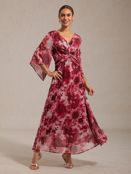 Jungle-Schmetterling Fließendes Chiffon-Maxikleid