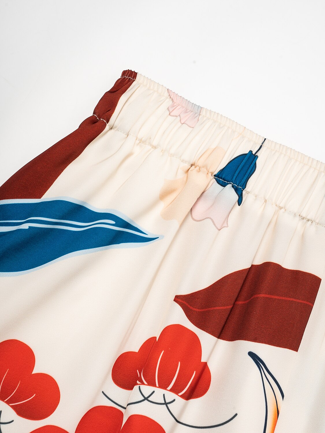 Satin Elegant Wide Leg Loose Maxi Pants with Pocket